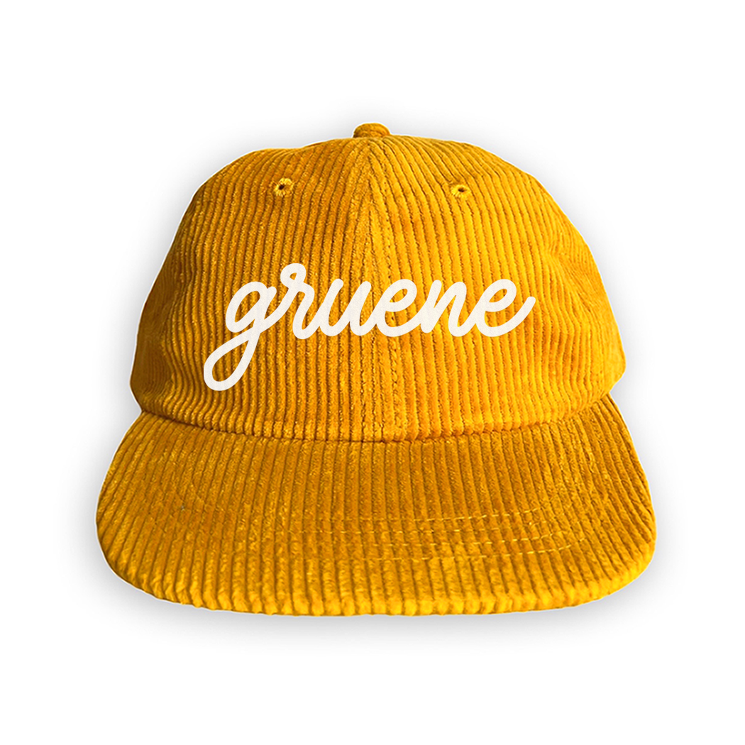 Gruene Cursive Corduroy Cap