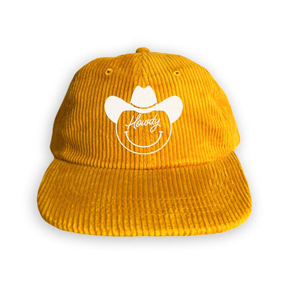 Howdy Cursive Cowboy Corduroy Cap