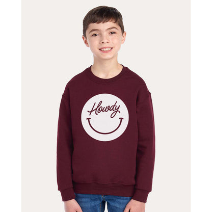 Howdy Cursive Smile Youth Sweatshirt