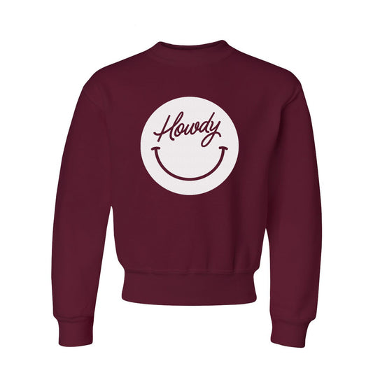 Howdy Cursive Smile Youth Sweatshirt