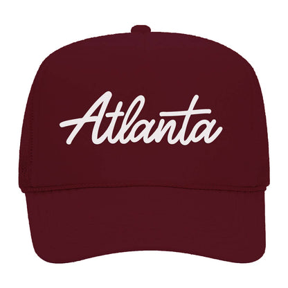 Atlanta Foam Snapback Hat Maroon / Youth