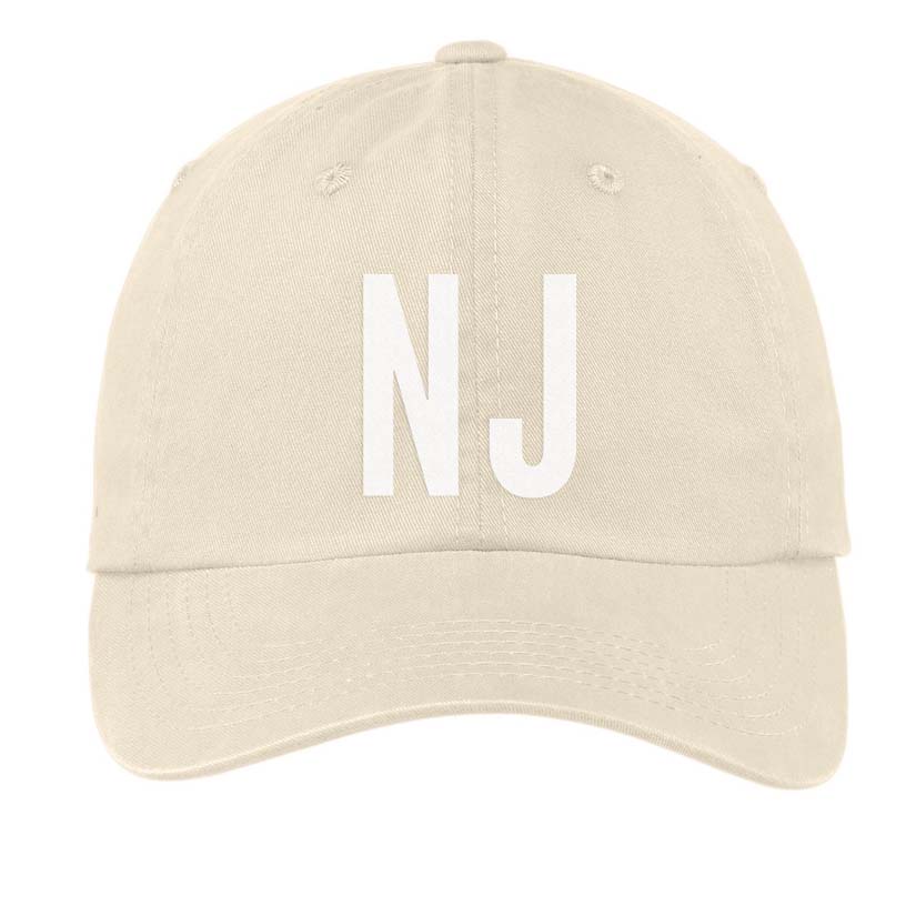 NJ (New Jersey) Baseball Cap Oat