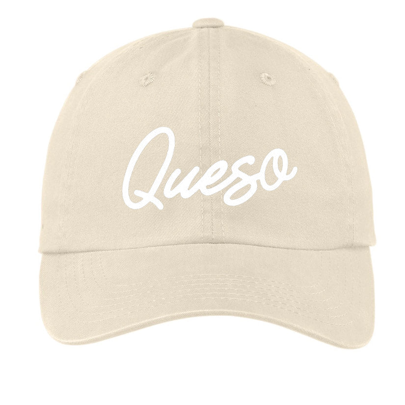 Queso Cursive Baseball Cap