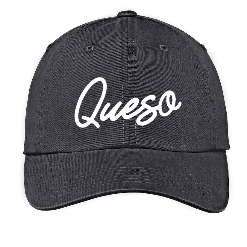 Queso Cursive Baseball Cap