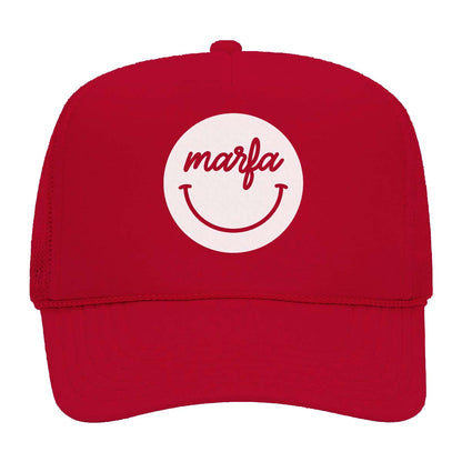 Marfa Cursive Smile Foam Snapback